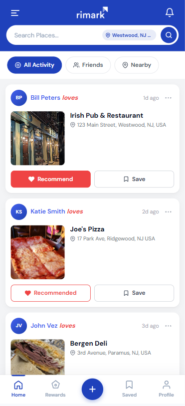 Rimark community feed